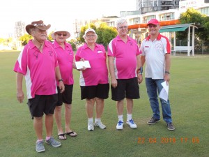 Redcliffe wins the first prize presented by John Turner, President of Southport CC