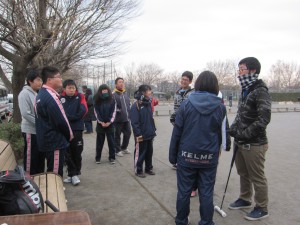 High School players from Tochigii Prefecture who arrived by school bus