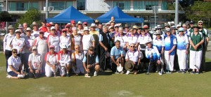 Participants at the State Gateball Teams Championship
